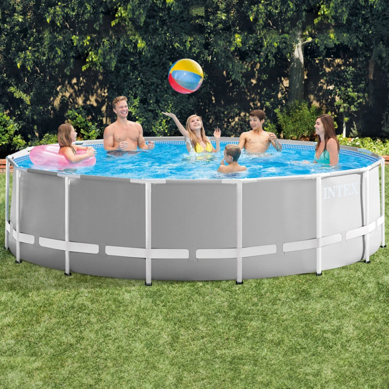 Piscina Intex Prisma Frame Gris Ø457x122cm 4 Piscina Intex Prisma Frame Gris Ø457x122cm - Imagen 2