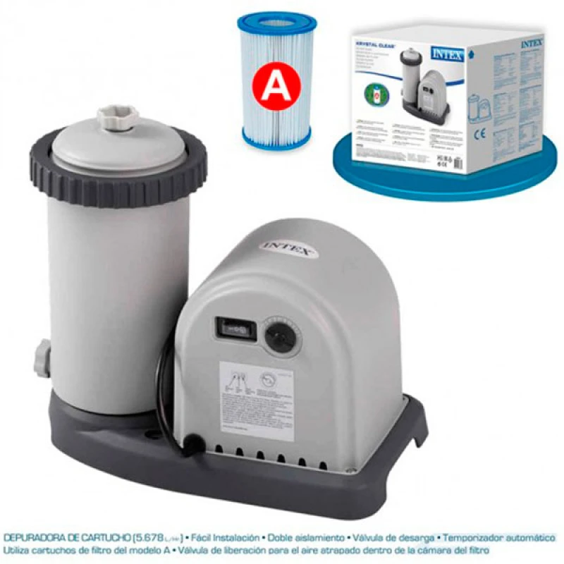 Depuradora Intex Cartucho Krystal 5.678 L/h 5 Depuradora Intex Cartucho Krystal 5.678 L/h - Imagen 3