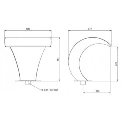 Cascada Residencial 12m3/h Astralpool -Piscinas Artículos Tienda ancho 500