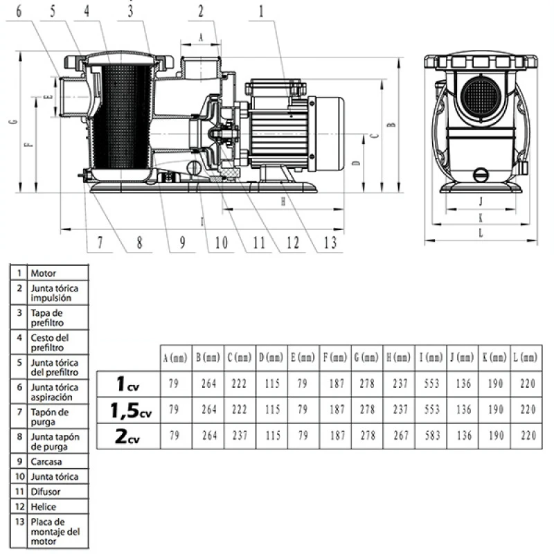 Bomba De Piscina Gre 5 Bomba De Piscina Gre - Imagen 3