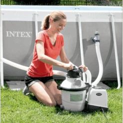 Combo Filtro Arena + Clorador Salino 32200L Intex 26676 -Piscinas Artículos Tienda combo intex utilizacion