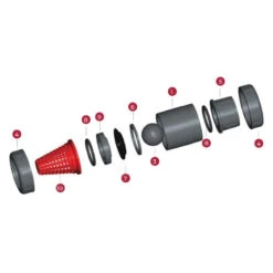 Válvula Antirretorno Bola PVC EPDM Encolar 8 Válvula Antirretorno Bola PVC EPDM Encolar -Piscinas Artículos Tienda despiece valvula antirretorno bola cepex