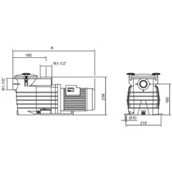 Bomba Ondina Kripsol Para Piscinas -Piscinas Artículos Tienda dimension ondina