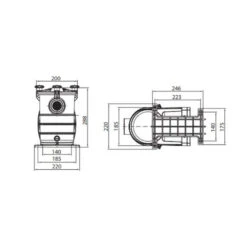 Bomba De Piscina ND.2 De PSH 7 Bomba De Piscina ND.2 De PSH -Piscinas Artículos Tienda dimensiones 2 1
