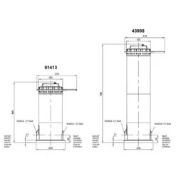 Dosificador Cloro / Bromo Off-line -Piscinas Artículos Tienda dosificador cloro bromo dossi5 dossi10 offline medidas