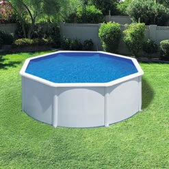 Piscina Desmontable Circular Gre Starpool 120cm -Piscinas Artículos Tienda gre starpool circular blanca 120 300 exterior