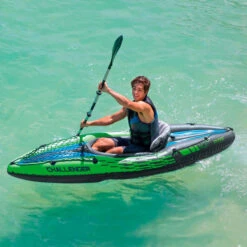 Intex Kayak Hinchable Challenger K1 -Piscinas Artículos Tienda kayak challenger k1 intex travesia