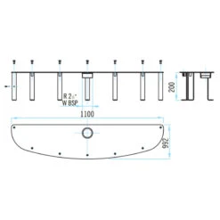 Anclaje Astralpool Para Piscinas De Hormigón -Piscinas Artículos Tienda medidas anclaje astralpool 20135