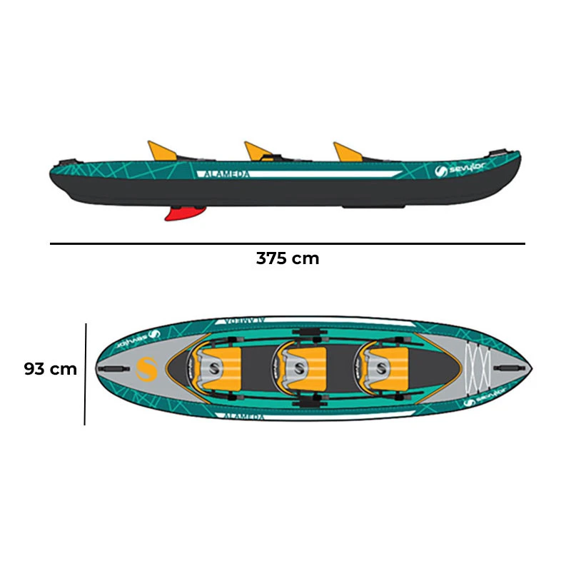 Kayak Hinchable Alameda 3P Sevylor 5 Kayak Hinchable Alameda 3P Sevylor - Imagen 3