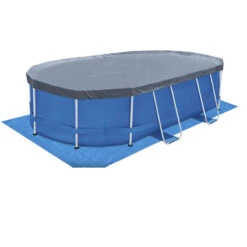 Piscina Ovalada 6,10 X 3,66 X 1,22 Con Depuradora Y Escalera -Piscinas Artículos Tienda piscina funda ovalada swim610