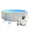 Piscina Circular Maliboo Con Depuradora De Arena 11.355 L/h -Piscinas Artículos Tienda piscina maliboo escalera depuradora