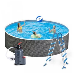 Piscina Rattan De Acero 3,6 X 1,2 M -Piscinas Artículos Tienda piscina rattan 360