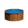 GRE Piscina Starpool Redonda Imitación Madera 120 Cm -Piscinas Artículos Tienda piscina starpool gre acero madera redonda p240w 1
