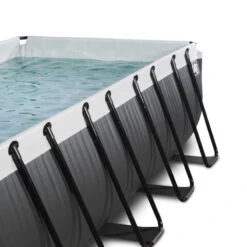 Piscina Black Limited 400x200x122cm -Piscinas Artículos Tienda piscina exit de cuero negro detalle