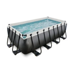 Piscina Black Limited 400x200x122cm -Piscinas Artículos Tienda piscina exit de cuero negro sin escalera