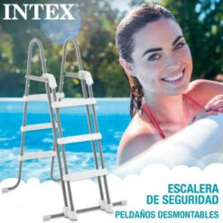 Prisma Frame Intex 400 X 200 X 122 CM -Piscinas Artículos Tienda prism frame intex escalera