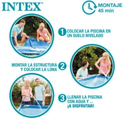Prisma Frame Intex 400 X 200 X 122 CM -Piscinas Artículos Tienda prism framr intex montaje
