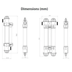 Equipo Ultravioleta Elecro HR-UVC 7 Equipo Ultravioleta Elecro HR-UVC -Piscinas Artículos Tienda ultravioleta hr uvc medidas