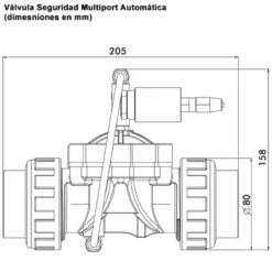 Válvula Seguridad Multiport Automática Astralpool Vrac 5 Válvula Seguridad Multiport Automática Astralpool Vrac -Piscinas Artículos Tienda valvula seguridad multiport automatica 41898 dimensiones 2
